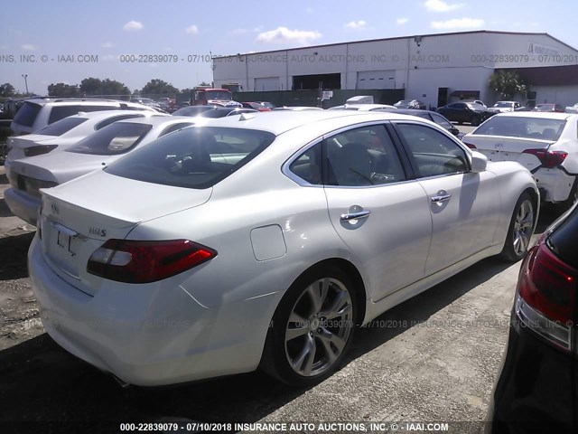 JN1AY1AP8BM520055 - 2011 INFINITI M56 WHITE photo 4