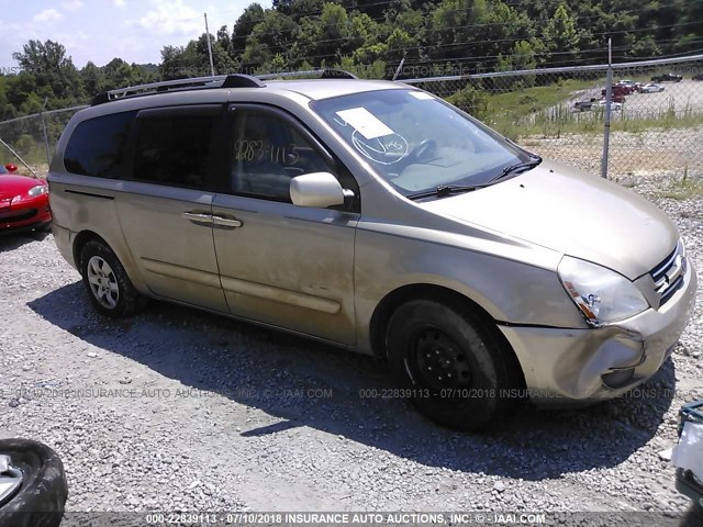 KNDMB233976117533 - 2007 KIA SEDONA EX/LX GOLD photo 1