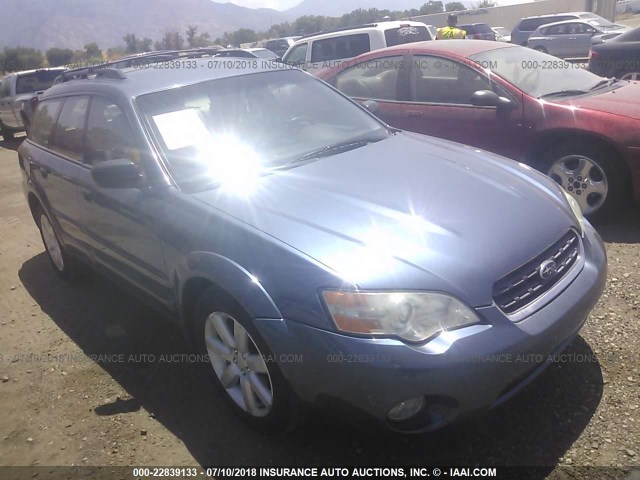 4S4BP61C267311828 - 2006 SUBARU LEGACY OUTBACK 2.5I BLUE photo 1