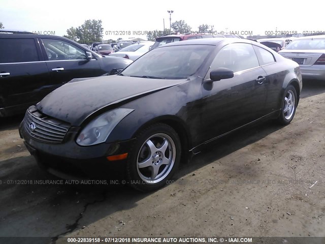 JNKCV54E54M809556 - 2004 INFINITI G35 BLACK photo 2