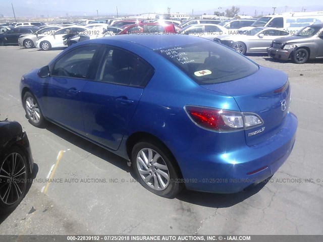 JM1BL1V85C1663633 - 2012 MAZDA 3 I BLUE photo 3