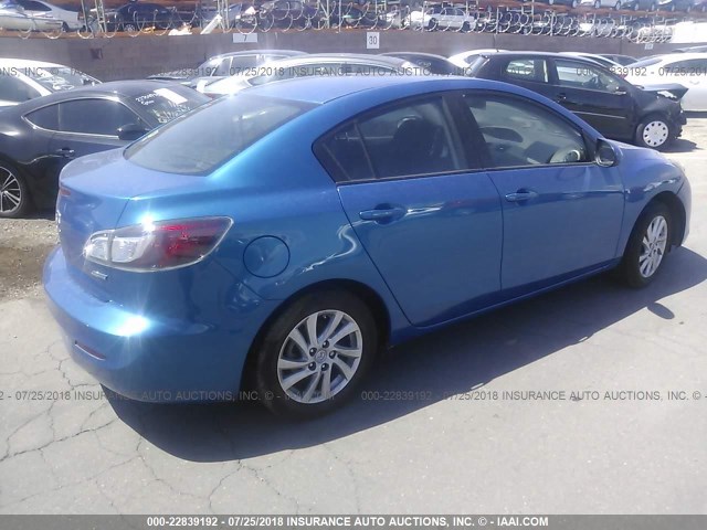 JM1BL1V85C1663633 - 2012 MAZDA 3 I BLUE photo 4