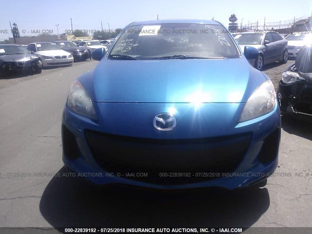 JM1BL1V85C1663633 - 2012 MAZDA 3 I BLUE photo 6