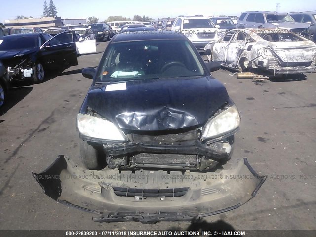 2HGES16495H618244 - 2005 HONDA CIVIC DX BLACK photo 6