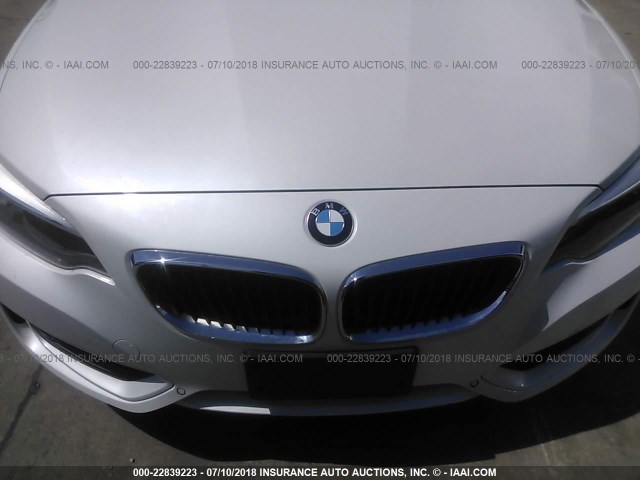 WBA1F5C57FV256958 - 2015 BMW 228 I WHITE photo 6