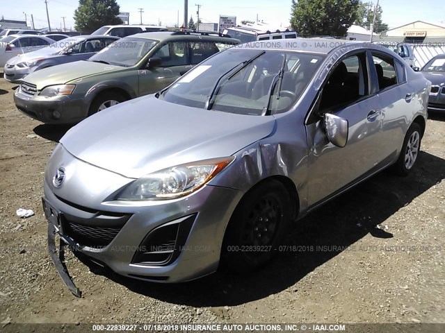 JM1BL1UF5B1374685 - 2011 MAZDA 3 I GRAY photo 2