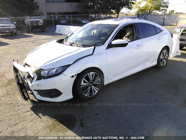 19XFC1F74GE201557 - 2016 HONDA CIVIC EXL WHITE photo 2