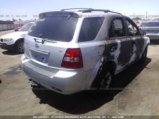 KNDJD736175666833 - 2007 KIA SORENTO EX/LX SILVER photo 4