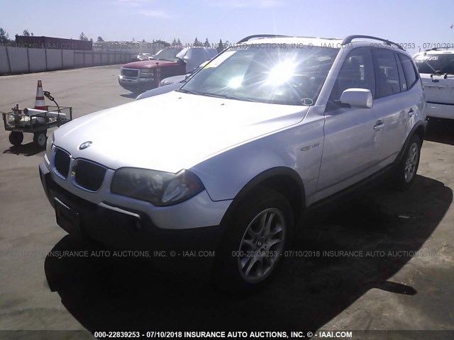 WBXPA73444WB24560 - 2004 BMW X3 2.5I SILVER photo 2