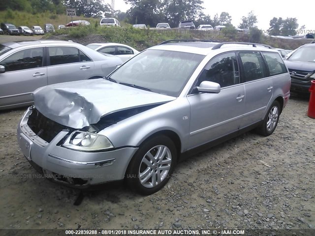 WVWYH63B94E018033 - 2004 VOLKSWAGEN PASSAT GLX 4MOTION SILVER photo 2