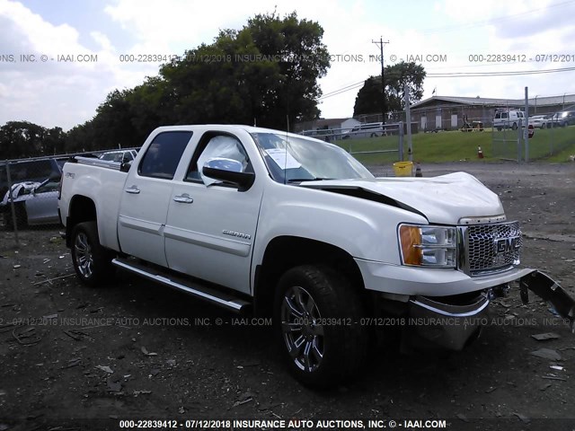 3GTP2WE34BG396561 - 2011 GMC SIERRA K1500 SLT WHITE photo 1