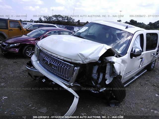 3GTP2WE34BG396561 - 2011 GMC SIERRA K1500 SLT WHITE photo 6