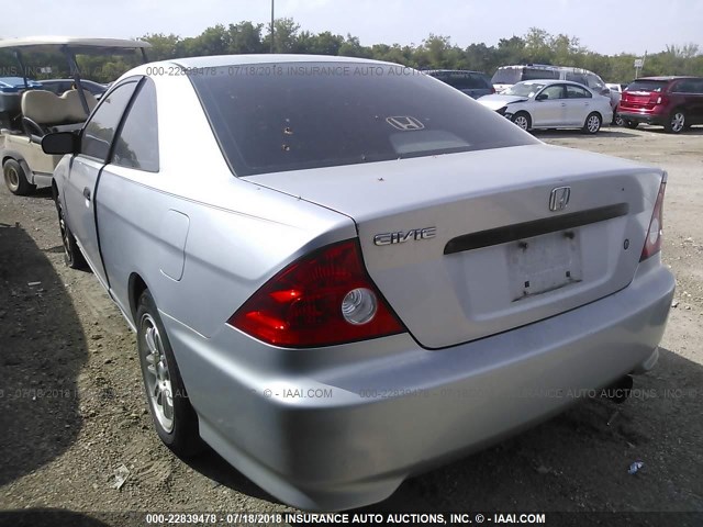 1HGEM21164L062117 - 2004 HONDA CIVIC DX VP SILVER photo 3