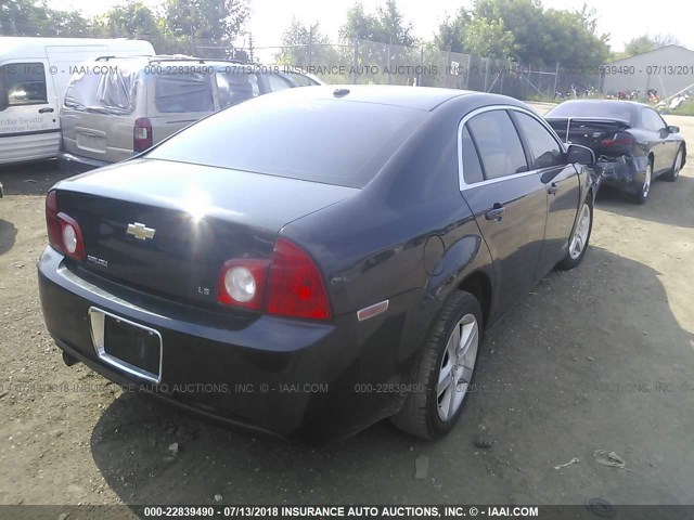 1G1ZG57B39F153367 - 2009 CHEVROLET MALIBU LS BLACK photo 4