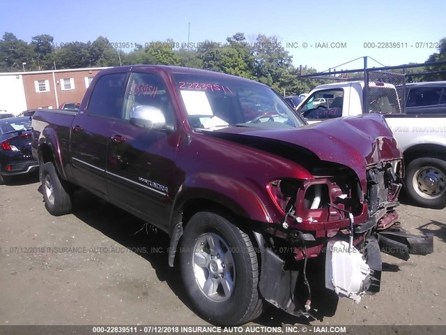 5TBDT44146S503810 - 2006 TOYOTA TUNDRA DOUBLE CAB SR5 RED photo 1