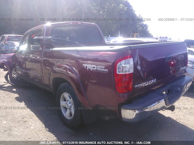 5TBDT44146S503810 - 2006 TOYOTA TUNDRA DOUBLE CAB SR5 RED photo 3