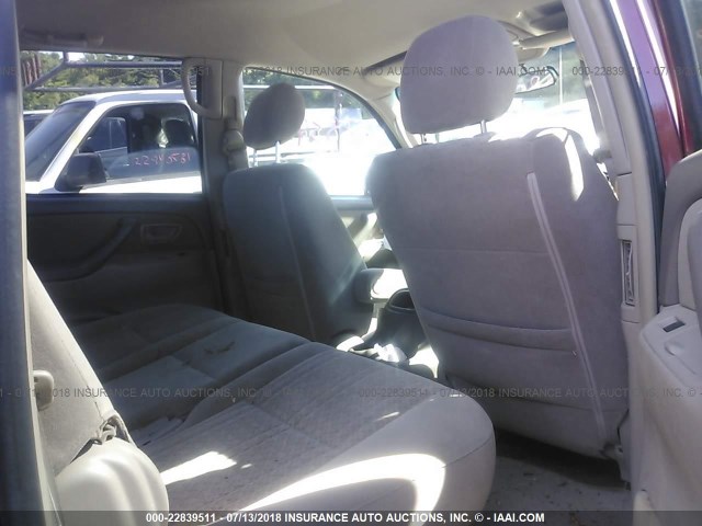 5TBDT44146S503810 - 2006 TOYOTA TUNDRA DOUBLE CAB SR5 RED photo 8