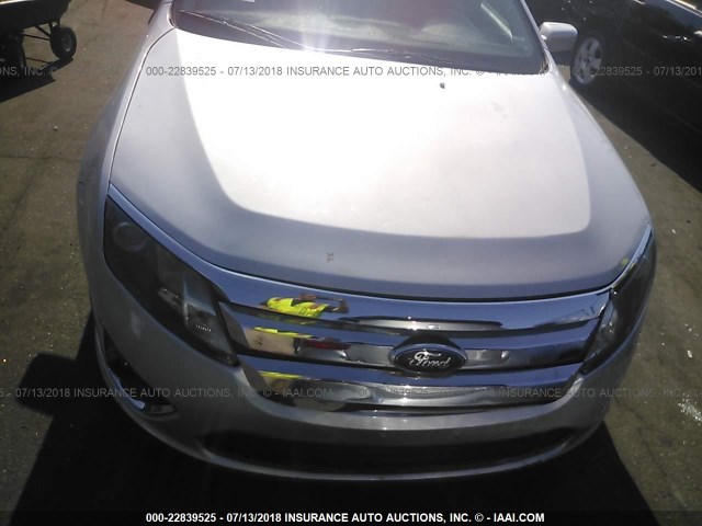 3FADP0L33CR322077 - 2012 FORD FUSION HYBRID SILVER photo 6