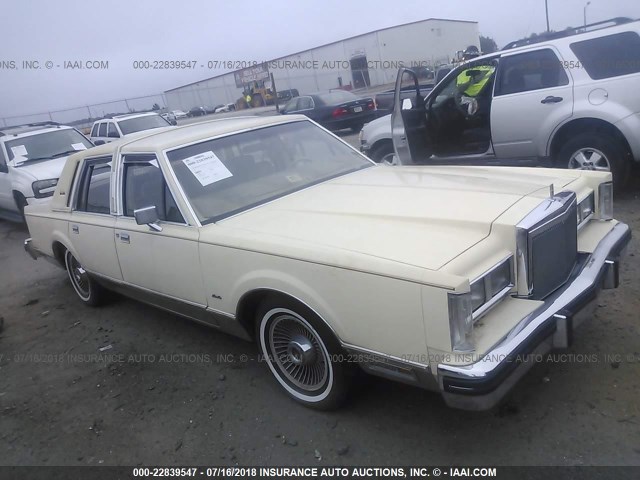 1LNBP96F8EY660778 - 1984 LINCOLN TOWN CAR YELLOW photo 1