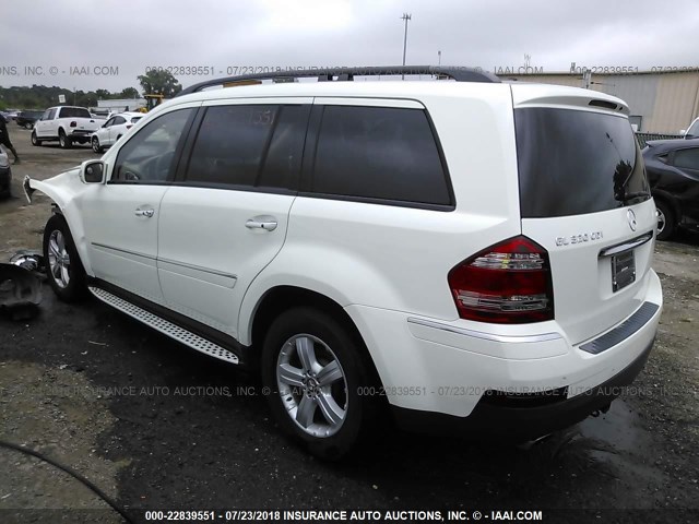 4JGBF22E98A378623 - 2008 MERCEDES-BENZ GL 320 CDI WHITE photo 3