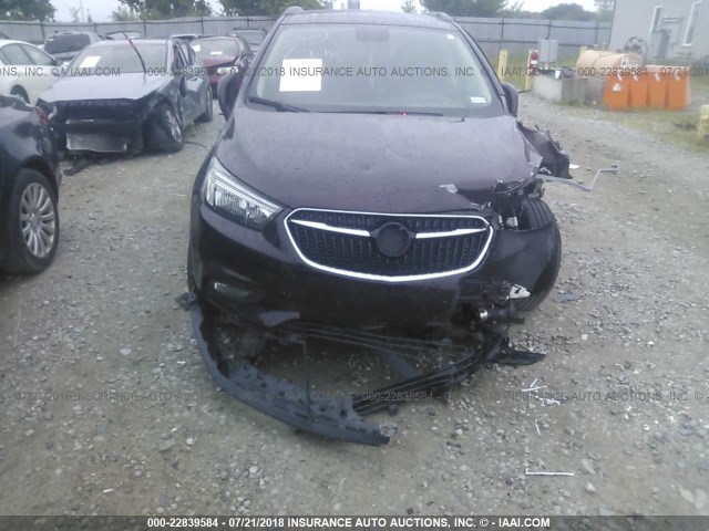 KL4CJBSB1HB056768 - 2017 BUICK ENCORE PREFERRED II MAROON photo 6