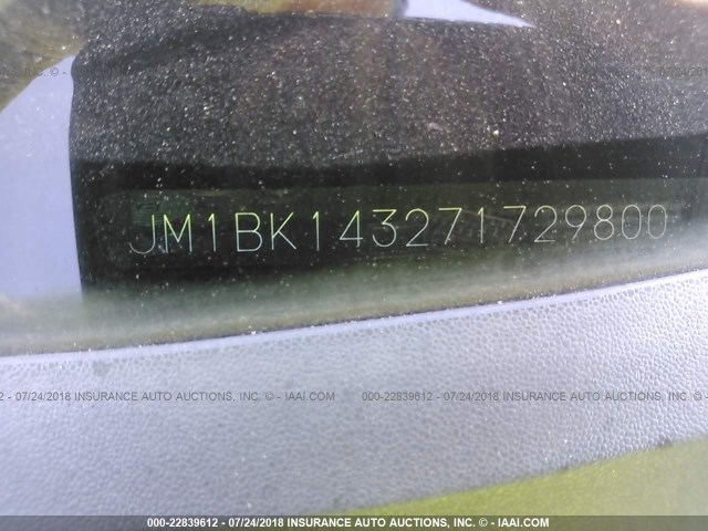 JM1BK143271729800 - 2007 MAZDA 3 HATCHBACK GRAY photo 9