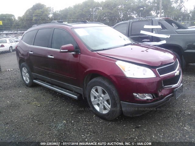 1GNKVGED9BJ160381 - 2011 CHEVROLET TRAVERSE LT MAROON photo 1