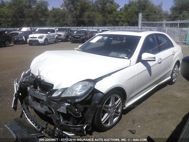 WDDHF8HB2AA140395 - 2010 MERCEDES-BENZ E 350 4MATIC WHITE photo 2