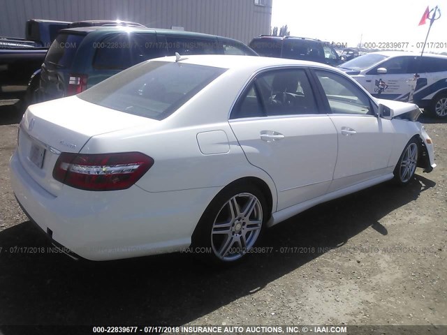 WDDHF8HB2AA140395 - 2010 MERCEDES-BENZ E 350 4MATIC WHITE photo 4