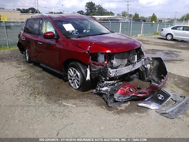 5N1AR2MM8DC684489 - 2013 NISSAN PATHFINDER S/SV/SL/PLATINUM RED photo 6