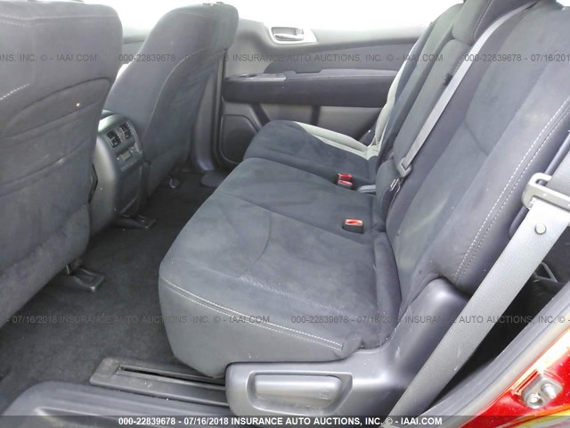 5N1AR2MM8DC684489 - 2013 NISSAN PATHFINDER S/SV/SL/PLATINUM RED photo 8