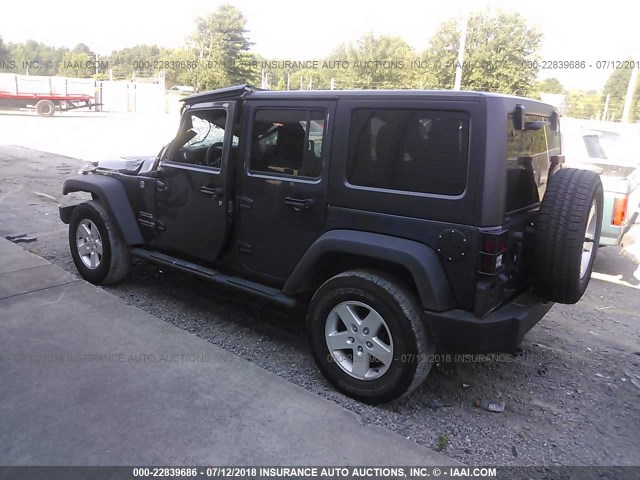 1C4BJWDG1HL546073 - 2017 JEEP WRANGLER UNLIMITE SPORT GRAY photo 3