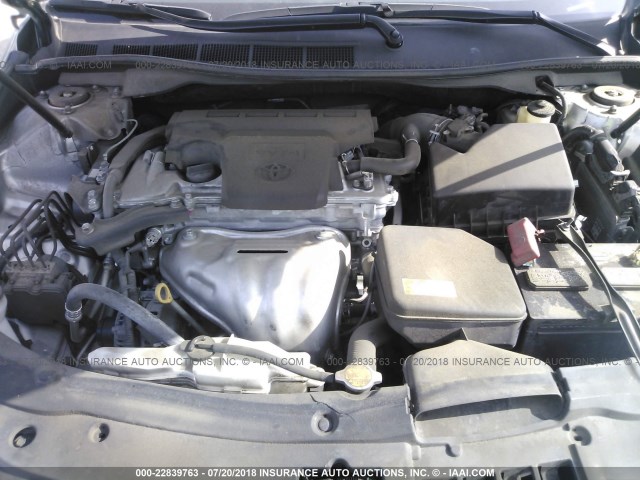 4T4BF1FK8FR513411 - 2015 TOYOTA CAMRY LE/XLE/SE/XSE SILVER photo 10