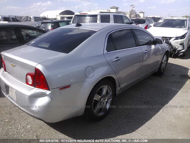 1G1ZC5E01CF291185 - 2012 CHEVROLET MALIBU 1LT SILVER photo 4