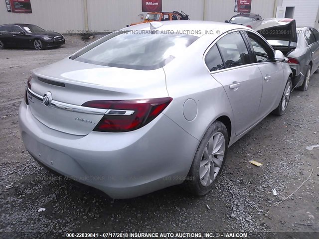 2G4GV5EK8F9199445 - 2015 BUICK REGAL SILVER photo 4
