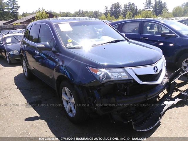 2HNYD2H66AH531318 - 2010 ACURA MDX TECHNOLOGY BLUE photo 1