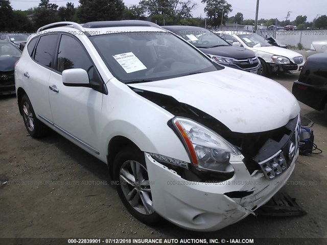 JN8AS5MT1CW286656 - 2012 NISSAN ROGUE S/SV WHITE photo 1