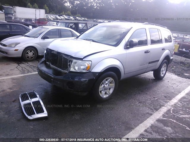 1D8HD38P57F573818 - 2007 DODGE DURANGO SXT SILVER photo 2