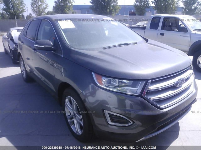 2FMPK4K91JBB45295 - 2018 FORD EDGE TITANIUM GRAY photo 1