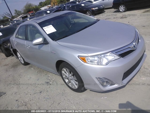 4T1BD1FK4DU072065 - 2013 TOYOTA CAMRY HYBRID/LE/XLE 银色 照片 1