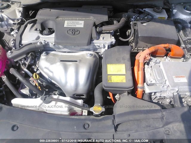 4T1BD1FK4DU072065 - 2013 TOYOTA CAMRY HYBRID/LE/XLE 银色 照片 10