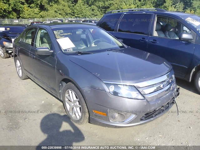 3FAHP0JG6CR255112 - 2012 FORD FUSION SEL GRAY photo 1