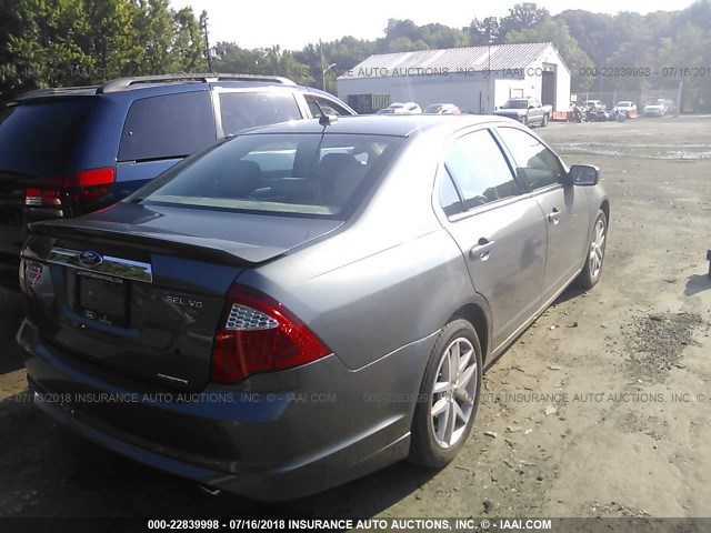 3FAHP0JG6CR255112 - 2012 FORD FUSION SEL GRAY photo 4