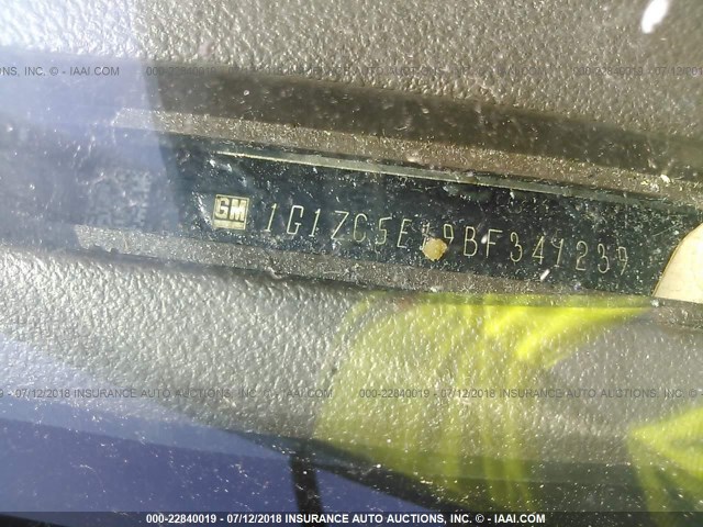 1G1ZC5E19BF341239 - 2011 CHEVROLET MALIBU 1LT 灰色 照片 9