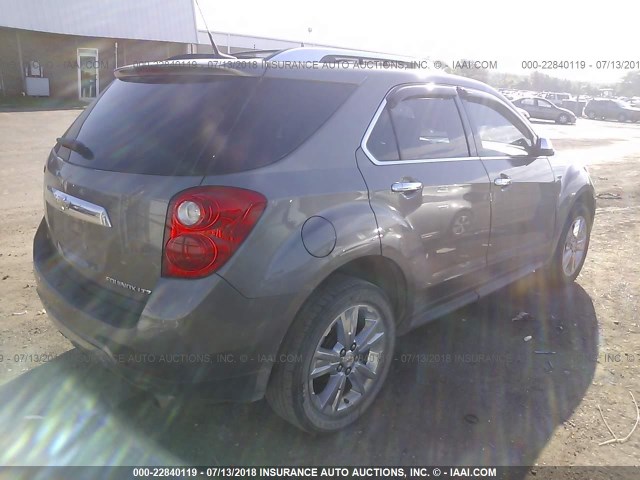 2CNFLFE58B6285173 - 2011 CHEVROLET EQUINOX LTZ Dark Brown photo 4