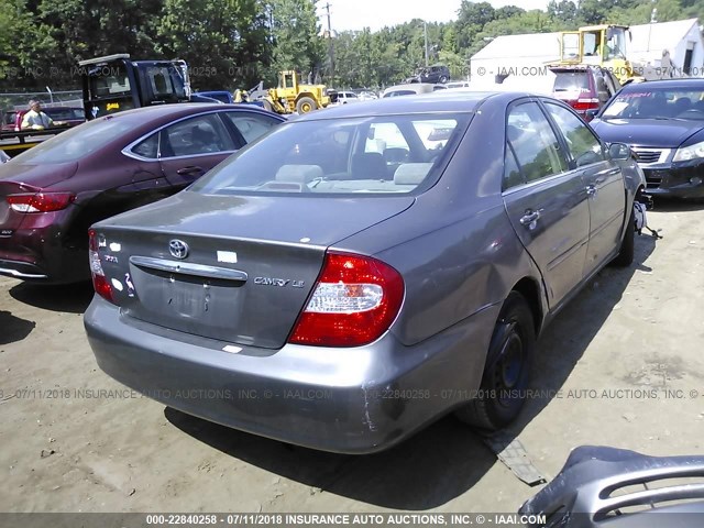 4T1BE32K33U706379 - 2003 TOYOTA CAMRY LE/XLE/SE GRAY photo 4