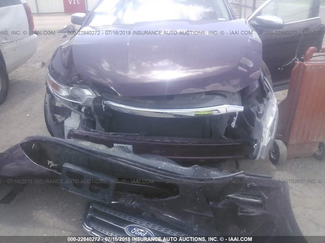 1FAHP2FW6BG151754 - 2011 FORD TAURUS LIMITED BURGUNDY photo 6