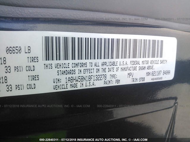 1A8HW58N18F132278 - 2008 CHRYSLER ASPEN LIMITED GRAY photo 9