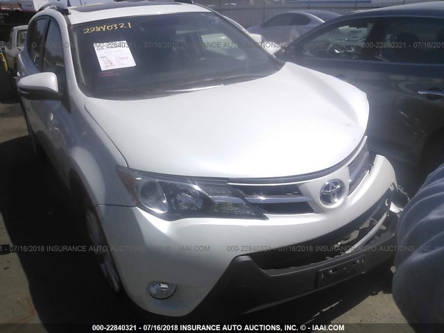 2T3YFREV4EW095725 - 2014 TOYOTA RAV4 LIMITED WHITE photo 1