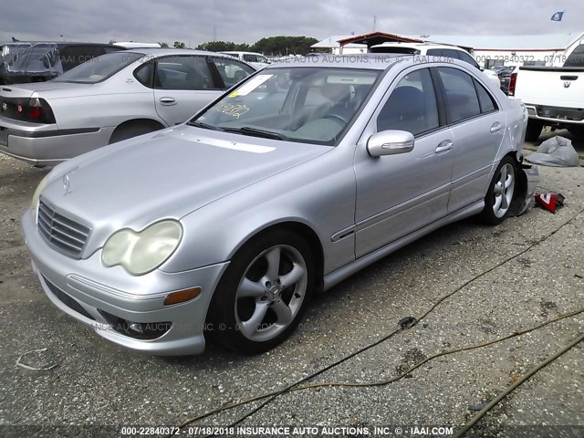 WDBRF52H56F732537 - 2006 MERCEDES-BENZ C GENERATION 2006 230 SILVER photo 2